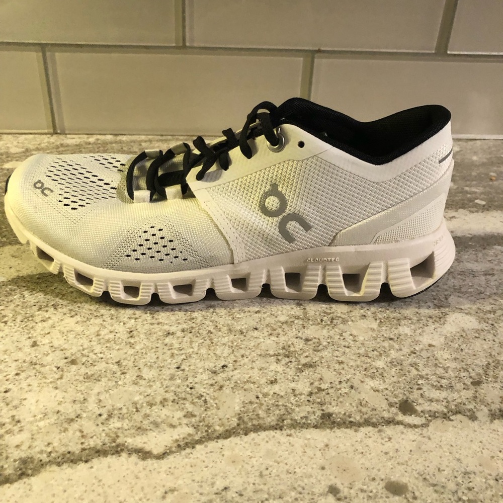 On Running  Cloud X-White and Black Performance Sneakers